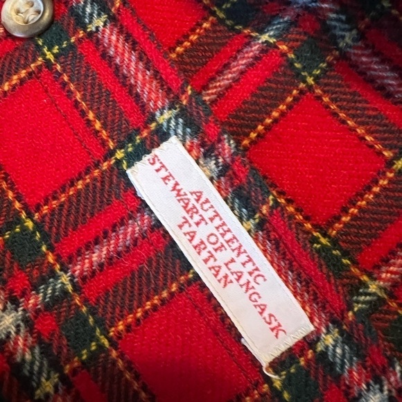 Pendleton LOBO Pristine Vintage Condition Red/Green Wool Plaid Button Down - Picture 9 of 13